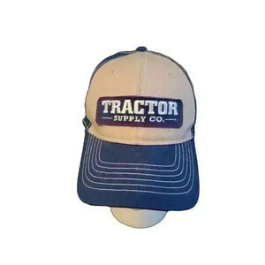 Tractor Supply Co Trucker Hat Big Stitch Blue/White Adjustable Unisex Work